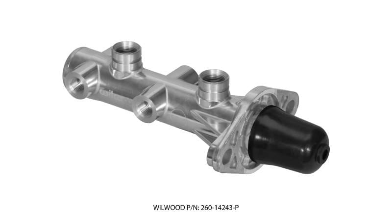 Wilwood 260-14243-P Wilwood Tandem Remote Master Cylinder - 1in Bore Ball Burnished thumbnail 2