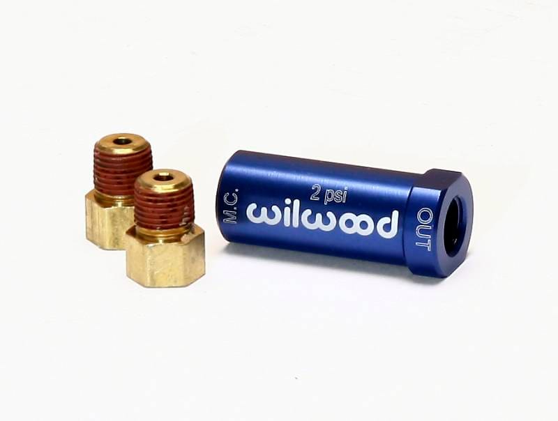 Wilwood 260-13783 Wilwood Residual Pressure Valve - New Style w/ Fittings - 2# / Blue thumbnail 2