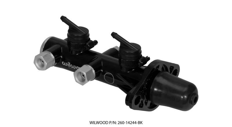 Wilwood 260-14244-BK Wilwood Tandem Remote Master Cylinder - 1 1/8in Bore Black thumbnail 6