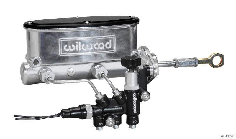 Wilwood 261-13272-P Wilwood HV Tandem M/C Kit w L/H Bracket & Prop Valve - 7/8in Bore Ball Burn.-W/Push thumbnail 2