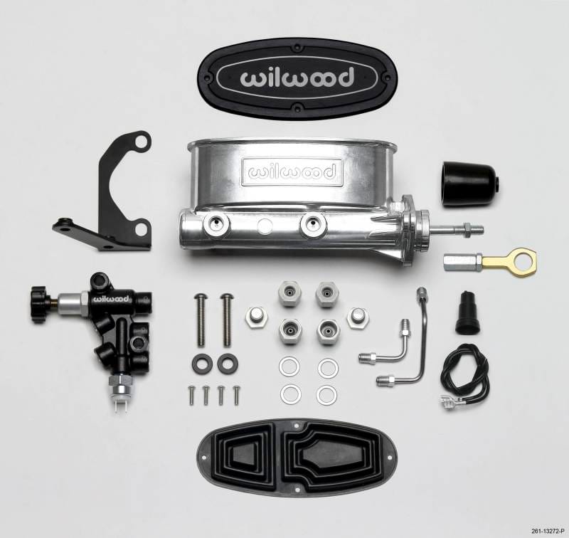 Wilwood 261-13272-P Wilwood HV Tandem M/C Kit w L/H Bracket & Prop Valve - 7/8in Bore Ball Burn.-W/Push thumbnail 4