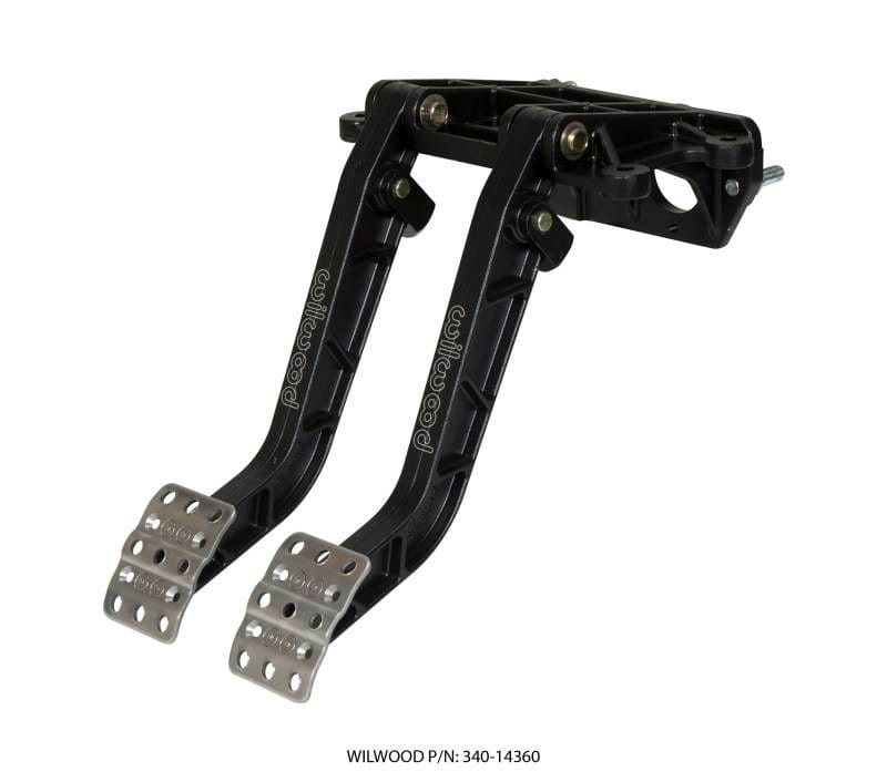 Wilwood 340-14360 Wilwood Adjustable-Tandem Dual Pedal - Brake / Clutch - Fwd. Swing Mount - 6.25:1 - Black E-Coat thumbnail 4