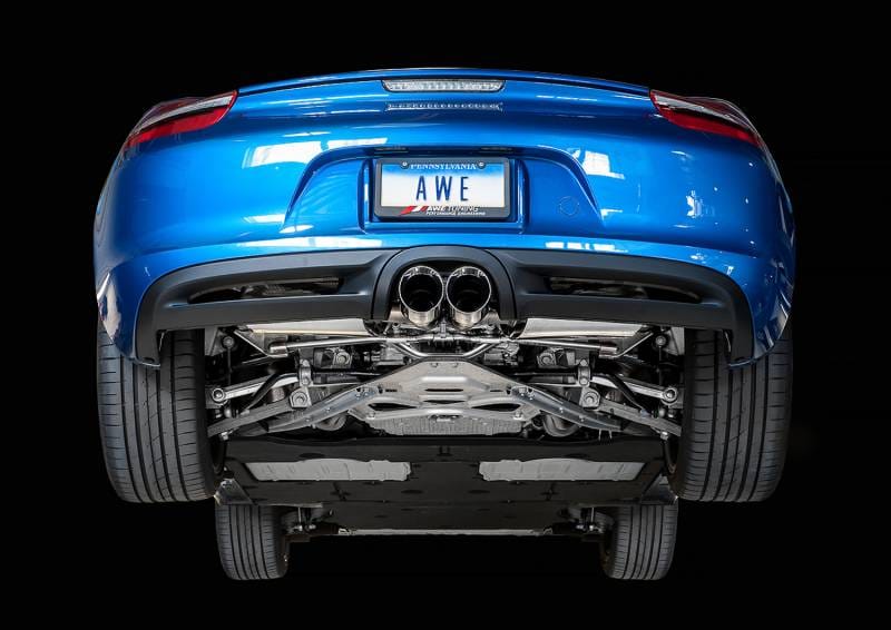 AWE Tuning 3010-32020 AWE Tuning Porsche 981 Performance Exhaust System - w/Chrome Silver Tips thumbnail 4