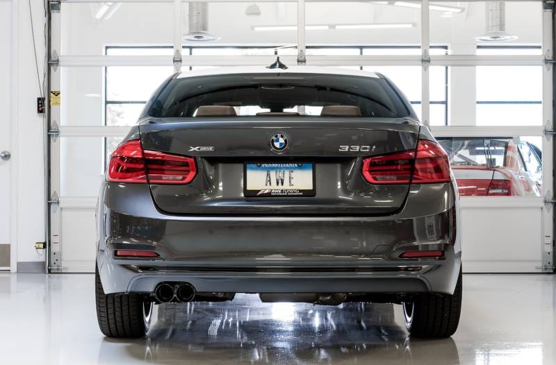 AWE Tuning 3010-23022 AWE Tuning BMW F3X 28i / 30i Touring Edition Axle-Back Exhaust Single Side - 80mm Black Tips thumbnail 4