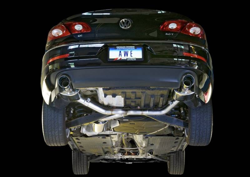 AWE Tuning 3010-33022 AWE Tuning VW CC Touring Edition Exhaust Dual Outlet - Diamond Black Tips thumbnail 4