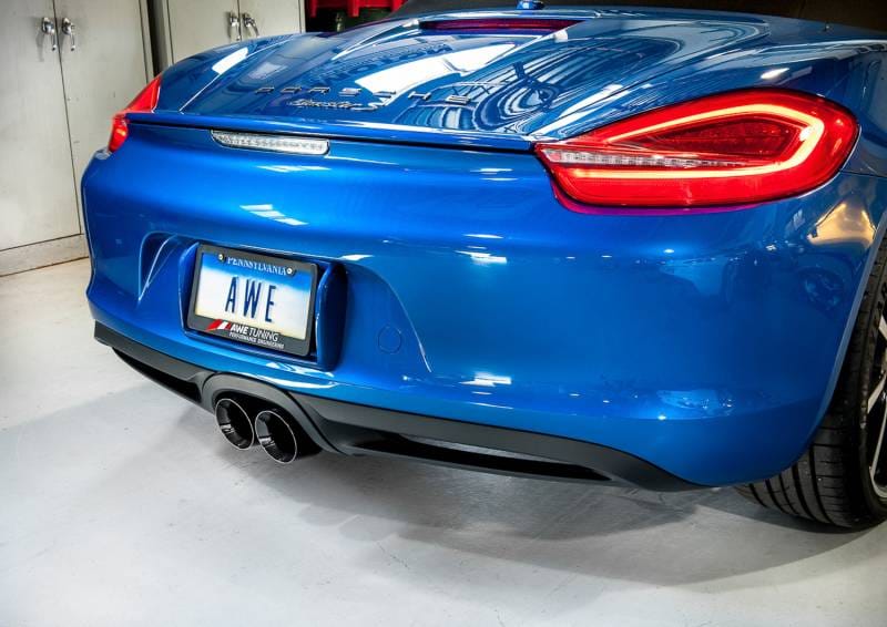 AWE Tuning 3010-33024 AWE Tuning Porsche 981 Performance Exhaust System - w/Diamond Black Tips thumbnail 4