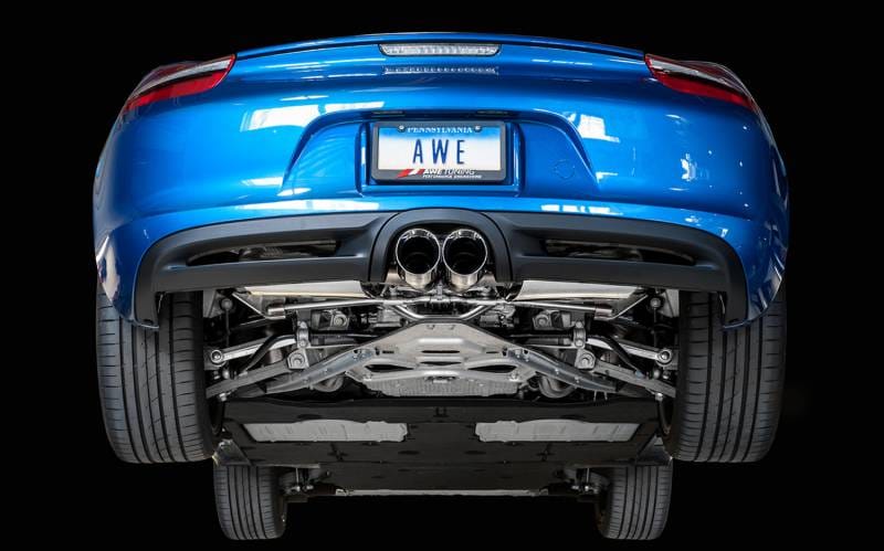 AWE Tuning 3010-33024 AWE Tuning Porsche 981 Performance Exhaust System - w/Diamond Black Tips thumbnail 6