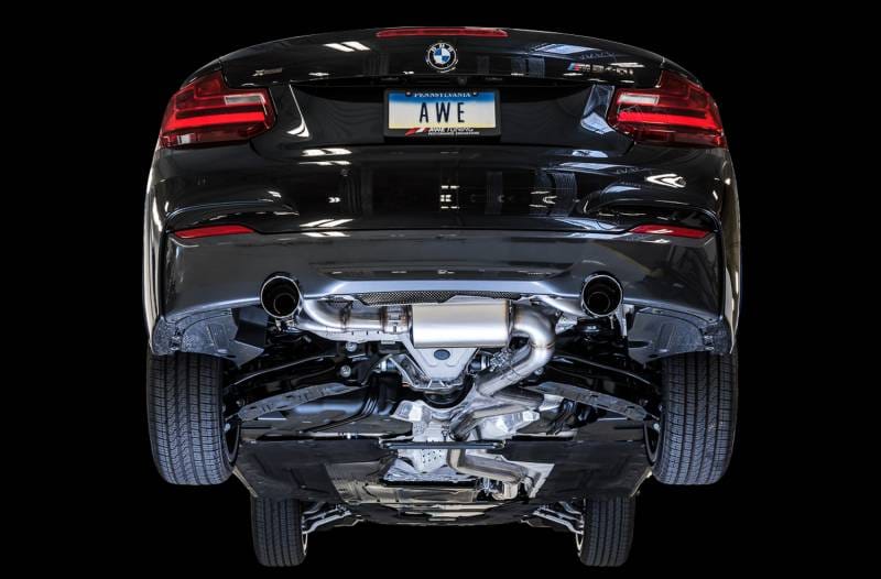 AWE Tuning 3010-32028 AWE Tuning BMW F22 M235i / M240i Touring Edition Axle-Back Exhaust - Chrome Silver Tips (90mm) thumbnail 6