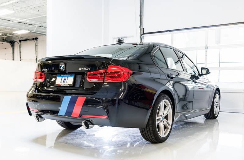 AWE Tuning 3010-33042 AWE Tuning BMW F3X 340i Touring Edition Axle-Back Exhaust - Diamond Black Tips (102mm) thumbnail 4