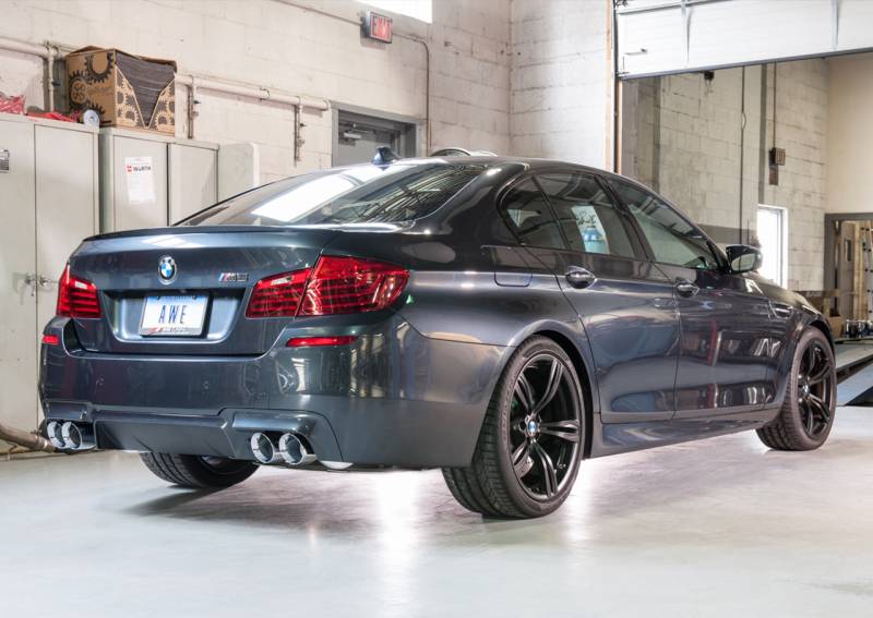 AWE Tuning 3015-42062 AWE Tuning BMW F10 M5 Touring Edition Axle-Back Exhaust Chrome Silver Tips thumbnail 6