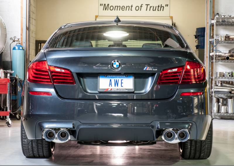 AWE Tuning 3015-42062 AWE Tuning BMW F10 M5 Touring Edition Axle-Back Exhaust Chrome Silver Tips thumbnail 8