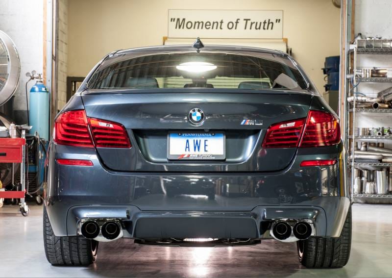 AWE Tuning 3015-43066 AWE Tuning BMW F10 M5 Touring Edition Axle-Back Exhaust Diamond Black Tips thumbnail 4