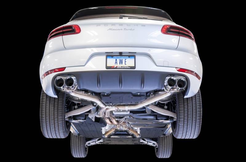 AWE Tuning 3020-42040 AWE Tuning Porsche Macan Track Edition Exhaust System - Chrome Silver 102mm Tips thumbnail 4