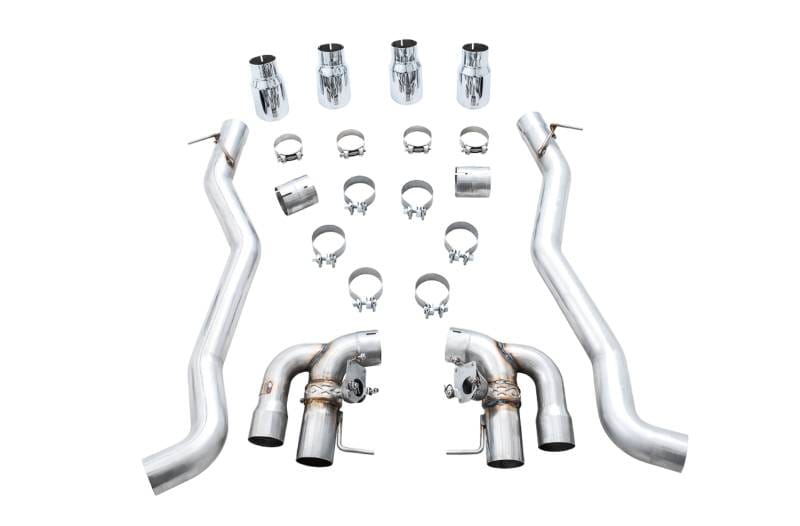 AWE Tuning 3025-42061 AWE Tuning 18-19 BMW M5 (F90) 4.4T AWD SwitchPath Axle-Back Exhaust - Chrome Silver Tips thumbnail 2