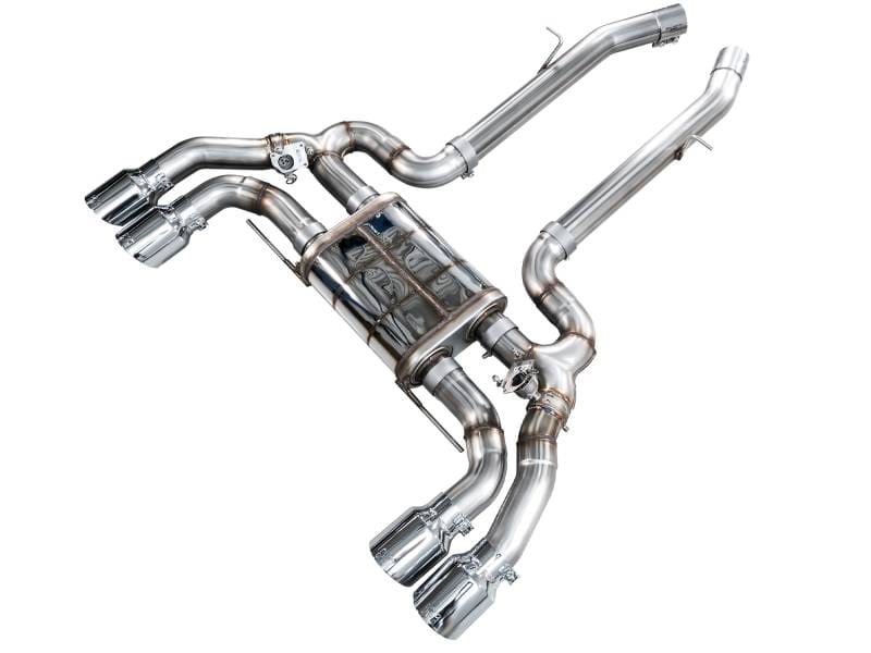 AWE Tuning 3025-42301 AWE Tuning 20-25 BMW X3 M/M Comp (F97) AWD SwitchPath Axle-Back Exhaust - Chrome Silver Tips thumbnail 2