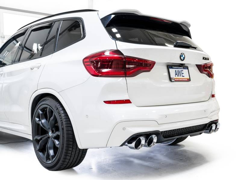 AWE Tuning 3025-42301 AWE Tuning 20-25 BMW X3 M/M Comp (F97) AWD SwitchPath Axle-Back Exhaust - Chrome Silver Tips thumbnail 10