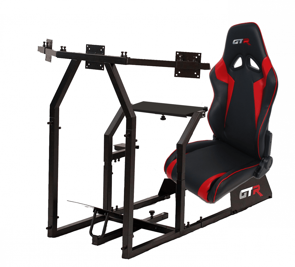 GTR Simulators GTA-F™️ Model Racing Simulator with Adjustable Leatherette Seat, Mounts for Steering Wheel, Pedals, Shifter & Monitor(s) thumbnail 29