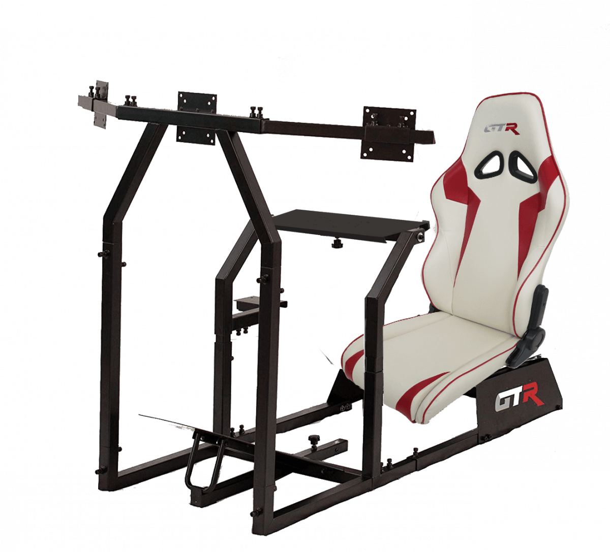 GTR Simulators GTA-F™️ Model Racing Simulator with Adjustable Leatherette Seat, Mounts for Steering Wheel, Pedals, Shifter & Monitor(s) thumbnail 27