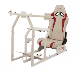GTR Simulators GTA-F™️ Model Racing Simulator with Adjustable Leatherette Seat, Mounts for Steering Wheel, Pedals, Shifter & Monitor(s)