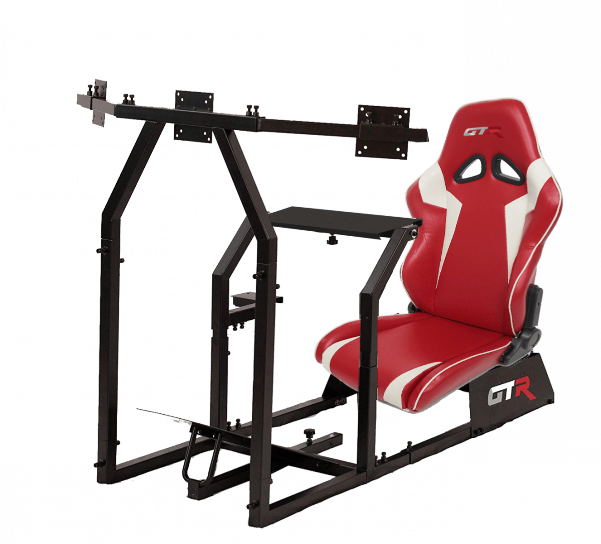 GTR Simulators GTA-F™️ Model Racing Simulator with Adjustable Leatherette Seat, Mounts for Steering Wheel, Pedals, Shifter & Monitor(s) thumbnail 26