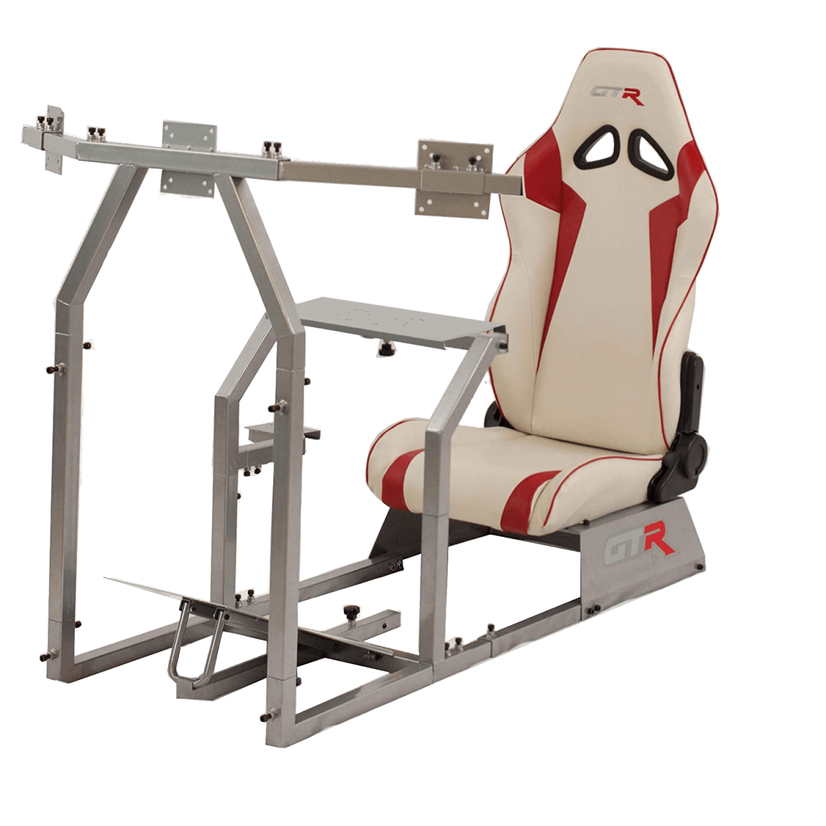 GTR Simulators GTA-F™️ Model Racing Simulator with Adjustable Leatherette Seat, Mounts for Steering Wheel, Pedals, Shifter & Monitor(s) thumbnail 12