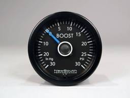 Newsouth Performance VW White R 0-30 in hg, 0-30 PSI Boost Gauge