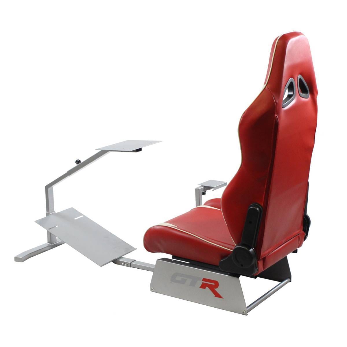 GTR Simulators Touring Model Simulator with Silver Frame and Adjustable Leatherette Racing Seat thumbnail 32