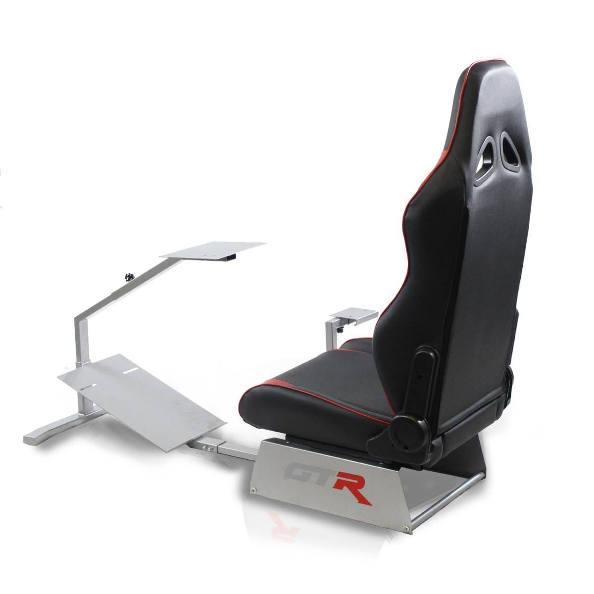 GTR Simulators Touring Model Simulator with Silver Frame and Adjustable Leatherette Racing Seat thumbnail 12
