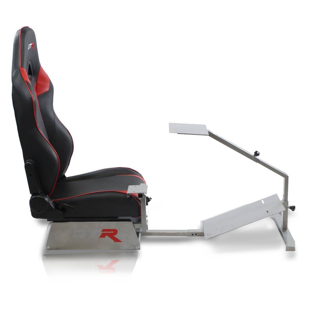 GTR Simulators Touring Model Simulator with Silver Frame and Adjustable Leatherette Racing Seat thumbnail 16