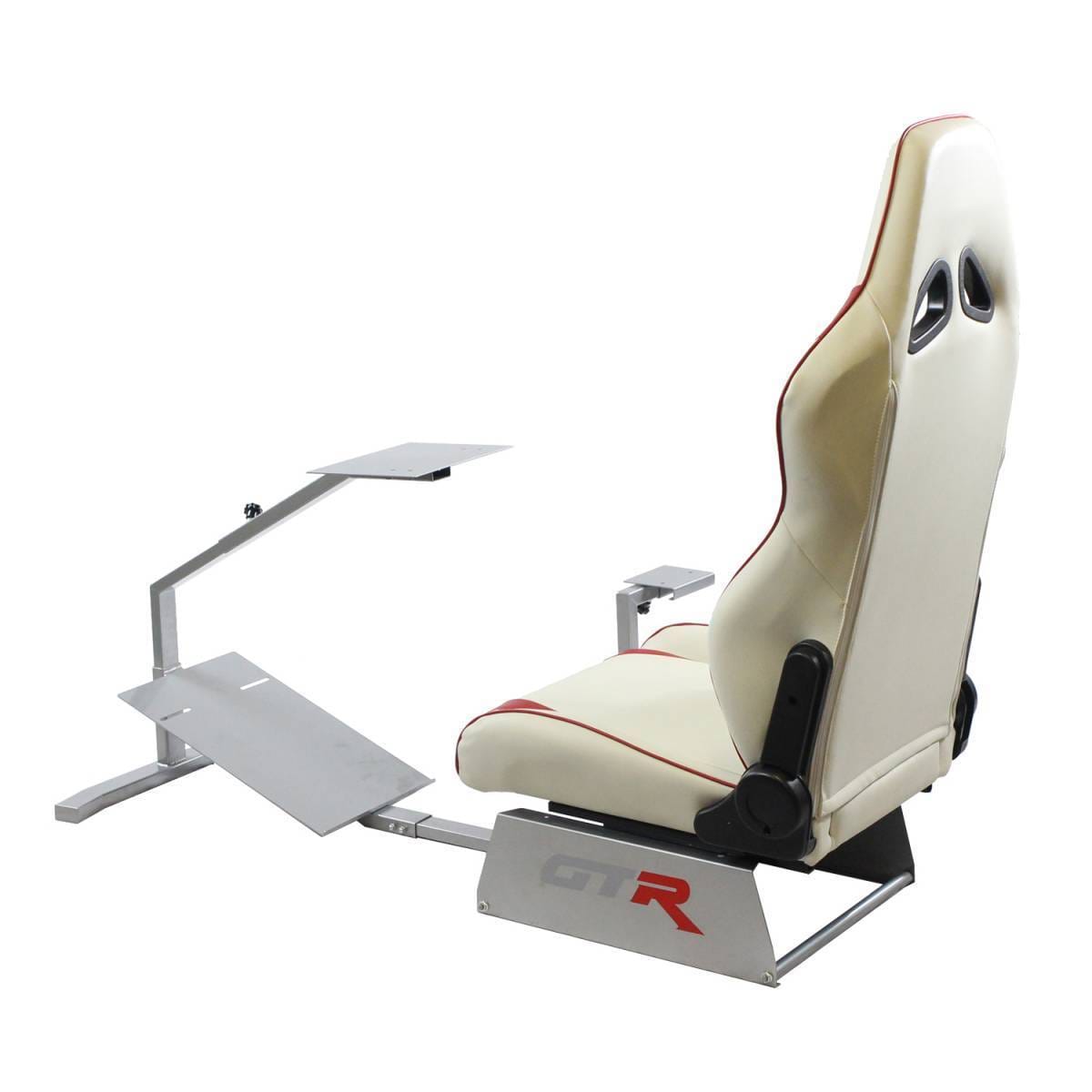 GTR Simulators Touring Model Simulator with Silver Frame and Adjustable Leatherette Racing Seat thumbnail 38