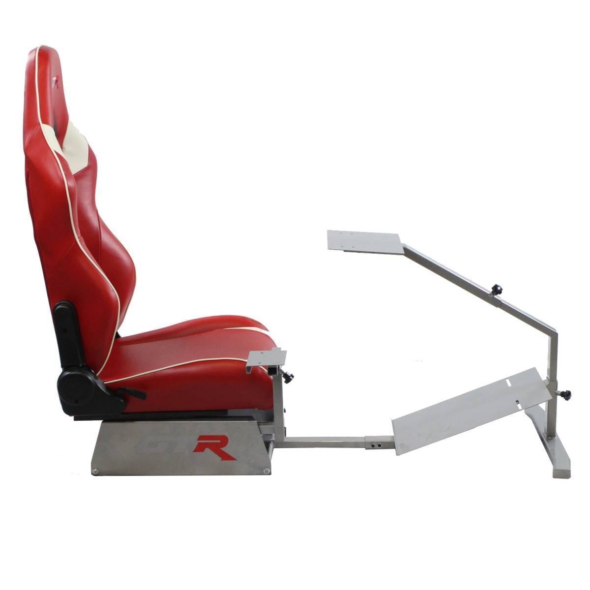 GTR Simulators Touring Model Simulator with Silver Frame and Adjustable Leatherette Racing Seat thumbnail 30