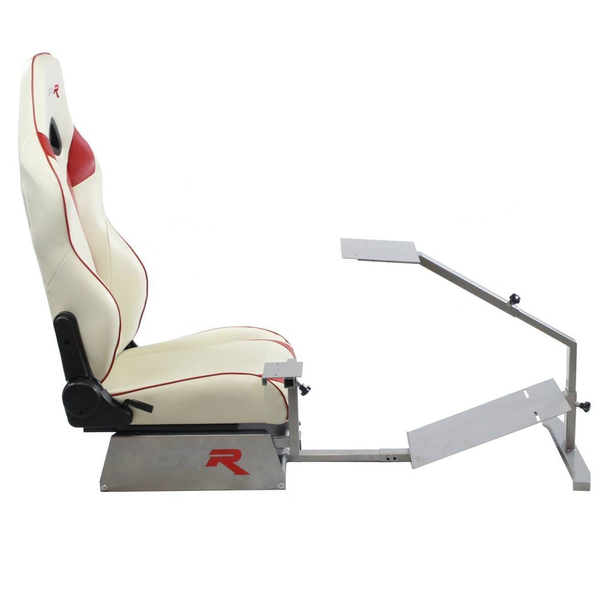 GTR Simulators Touring Model Simulator with Silver Frame and Adjustable Leatherette Racing Seat thumbnail 40