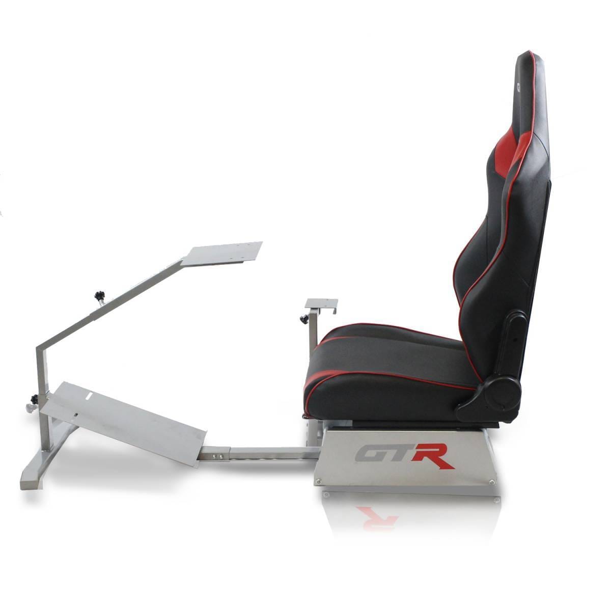 GTR Simulators Touring Model Simulator with Silver Frame and Adjustable Leatherette Racing Seat thumbnail 9