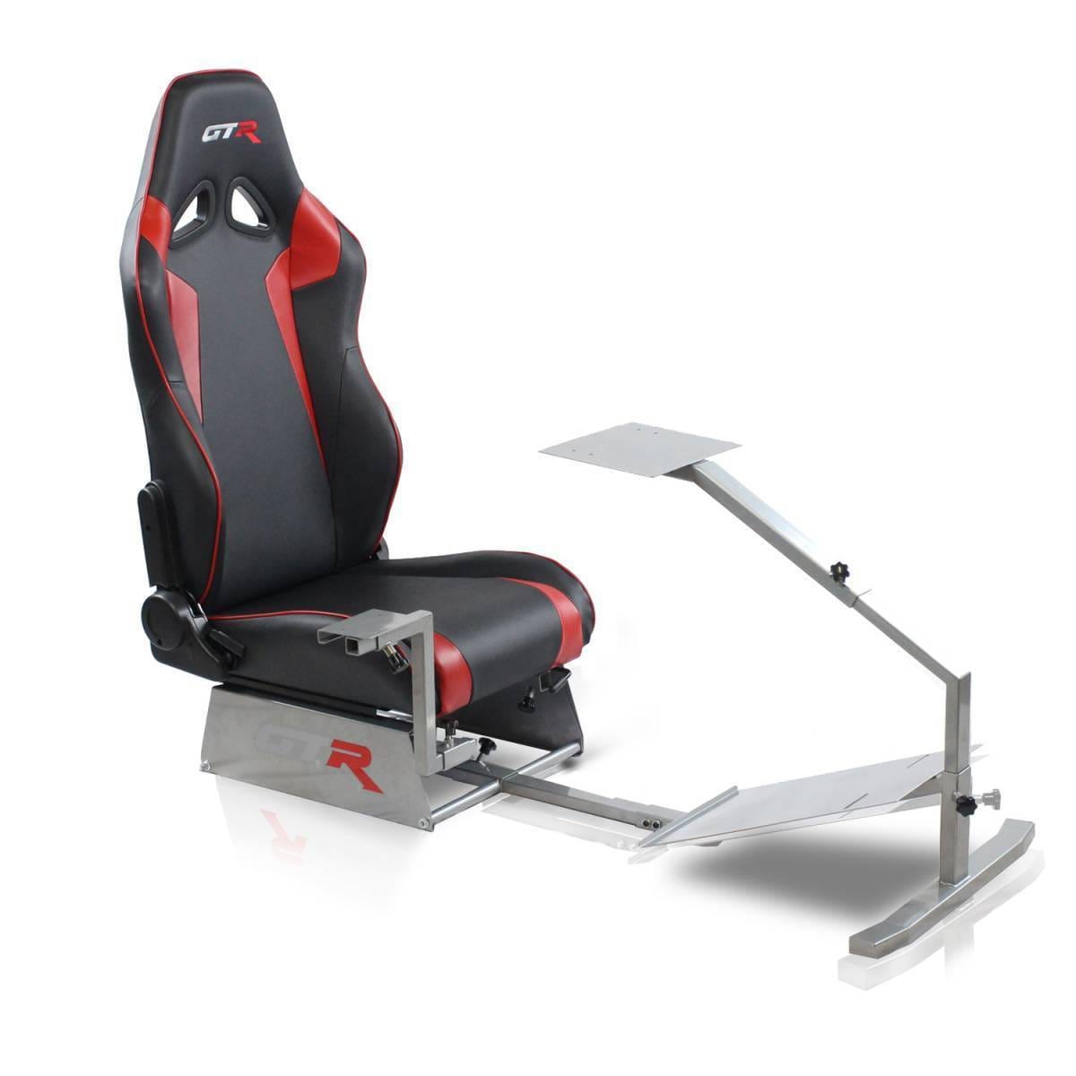 GTR Simulators Touring Model Simulator with Silver Frame and Adjustable Leatherette Racing Seat thumbnail 15
