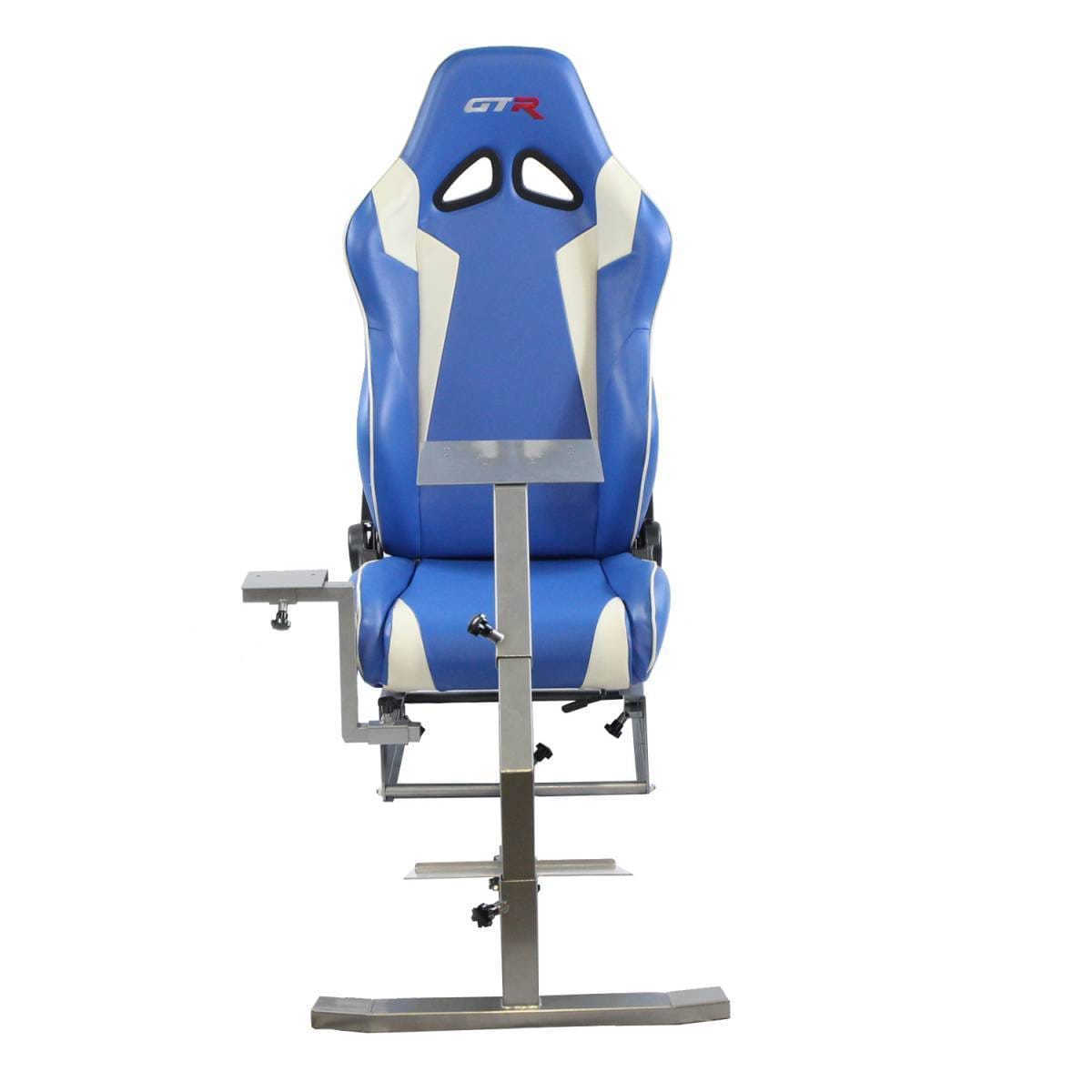 GTR Simulators Touring Model Simulator with Silver Frame and Adjustable Leatherette Racing Seat thumbnail 17