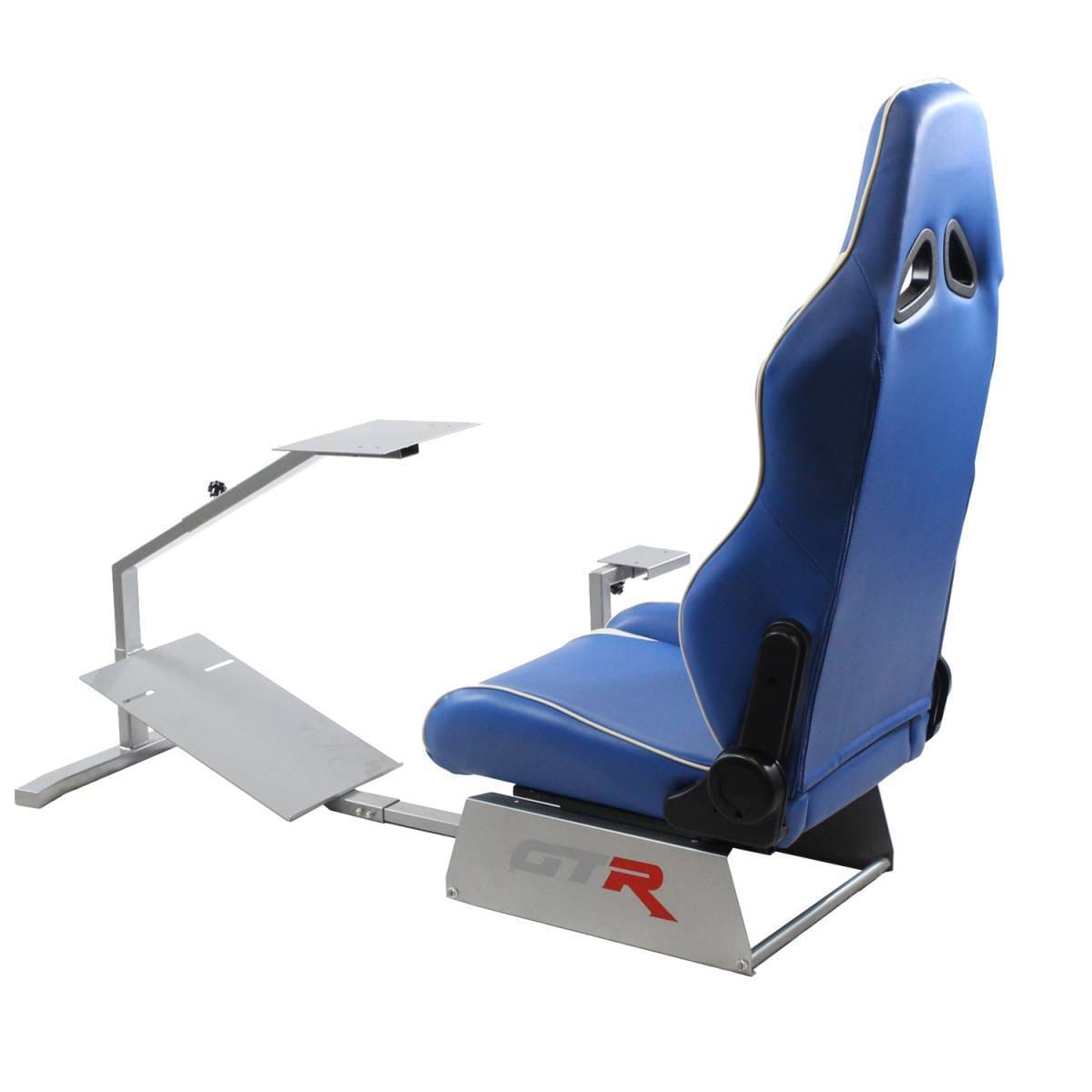 GTR Simulators Touring Model Simulator with Silver Frame and Adjustable Leatherette Racing Seat thumbnail 24