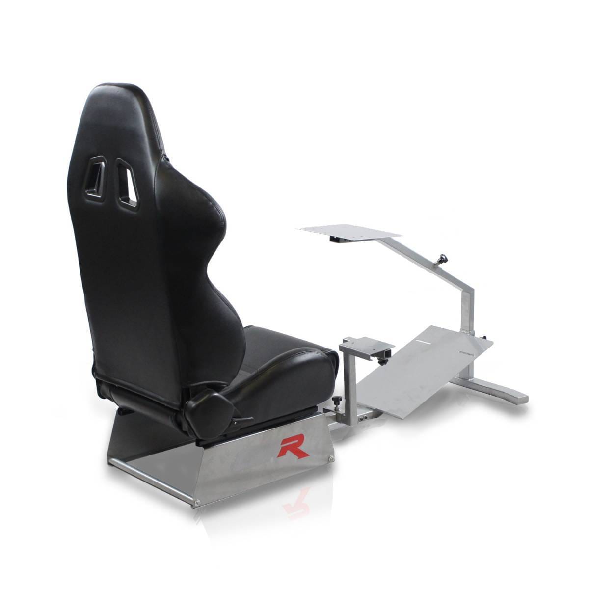 GTR Simulators Touring Model Simulator with Silver Frame and Adjustable Leatherette Racing Seat thumbnail 3