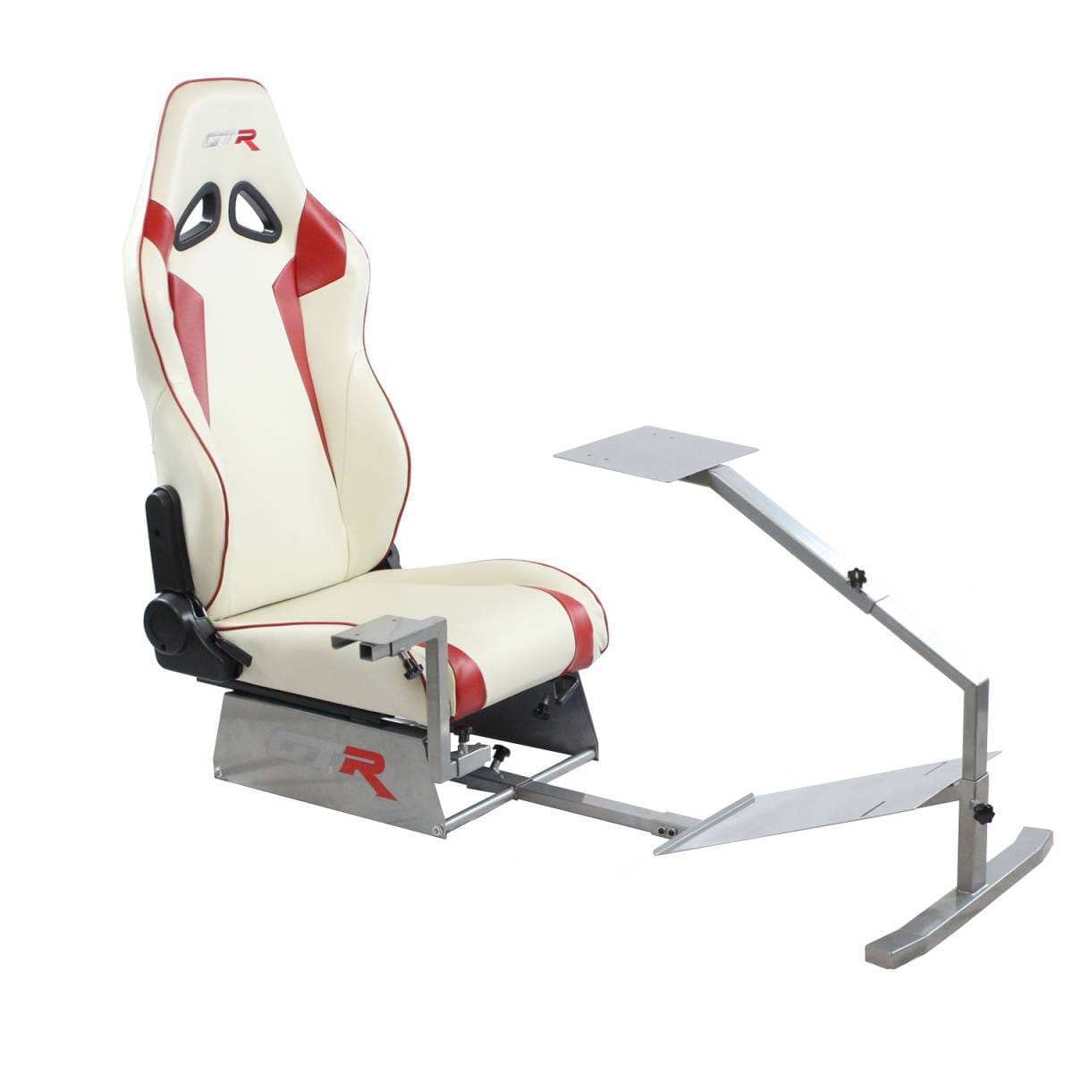 GTR Simulators Touring Model Simulator with Silver Frame and Adjustable Leatherette Racing Seat thumbnail 36