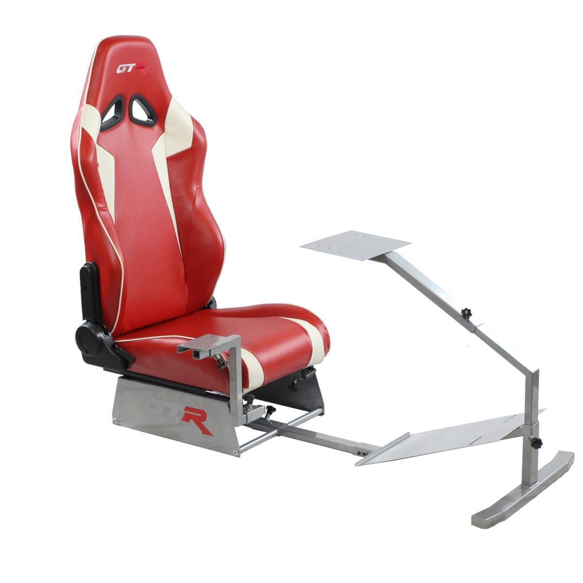 GTR Simulators Touring Model Simulator with Silver Frame and Adjustable Leatherette Racing Seat thumbnail 28