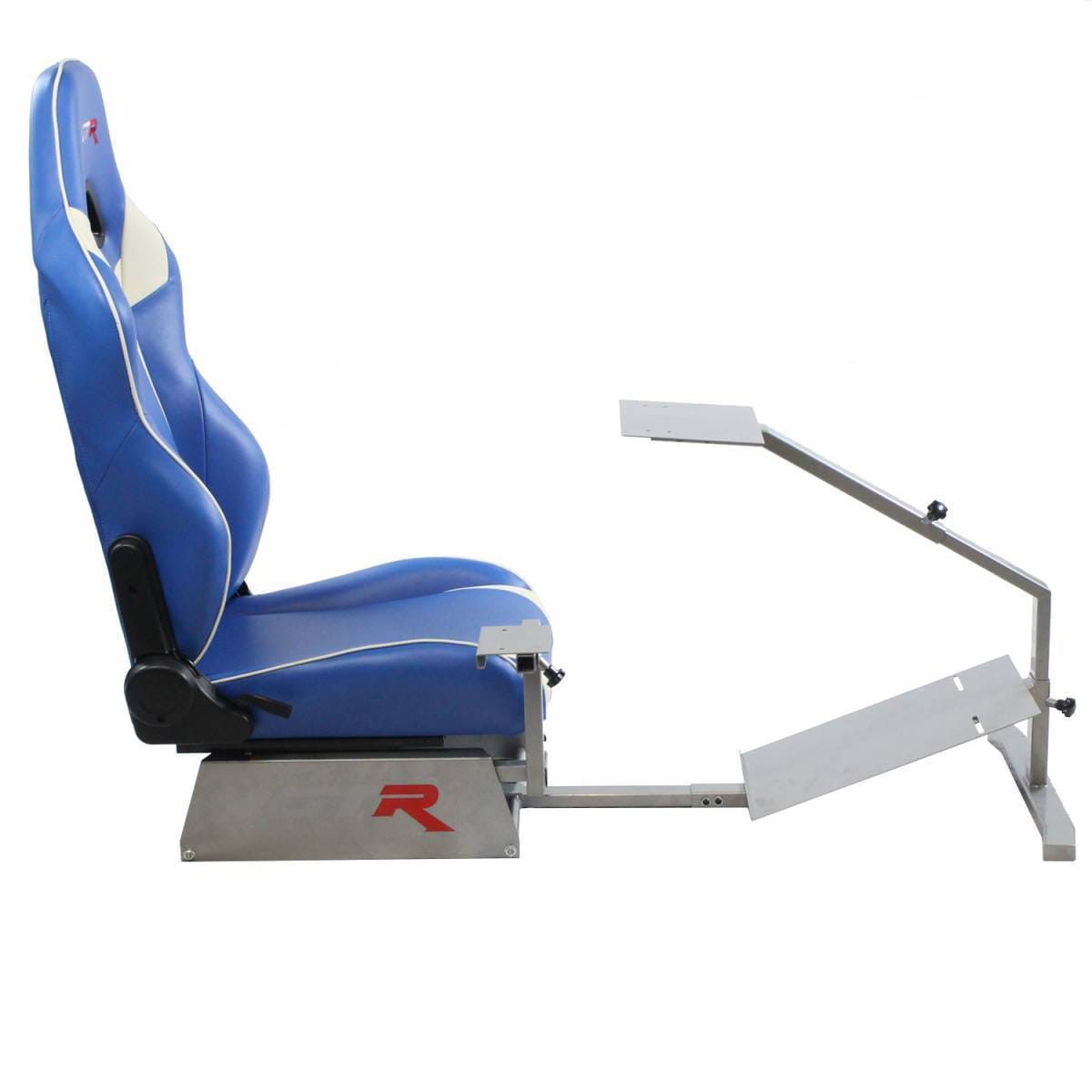 GTR Simulators Touring Model Simulator with Silver Frame and Adjustable Leatherette Racing Seat thumbnail 23