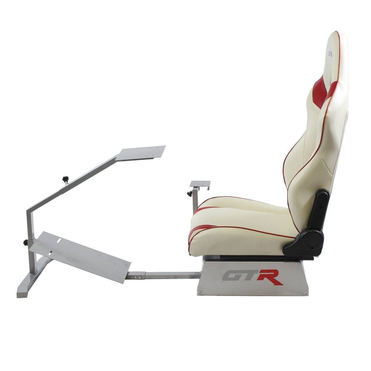 GTR Simulators Touring Model Simulator with Silver Frame and Adjustable Leatherette Racing Seat thumbnail 37