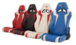 GTR Simulators Volante Adjustable Racing Car Seat, Black with Red Stripes
