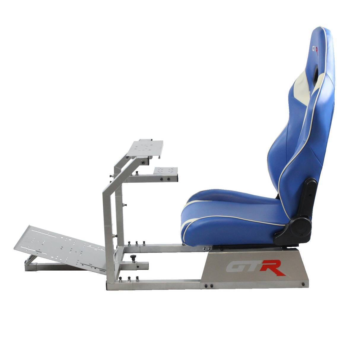GTR Simulators GTA™️ Model Simulator Frame & Adjustable Racing Seat – Color Options Available Majestic Black Black with Red thumbnail 23