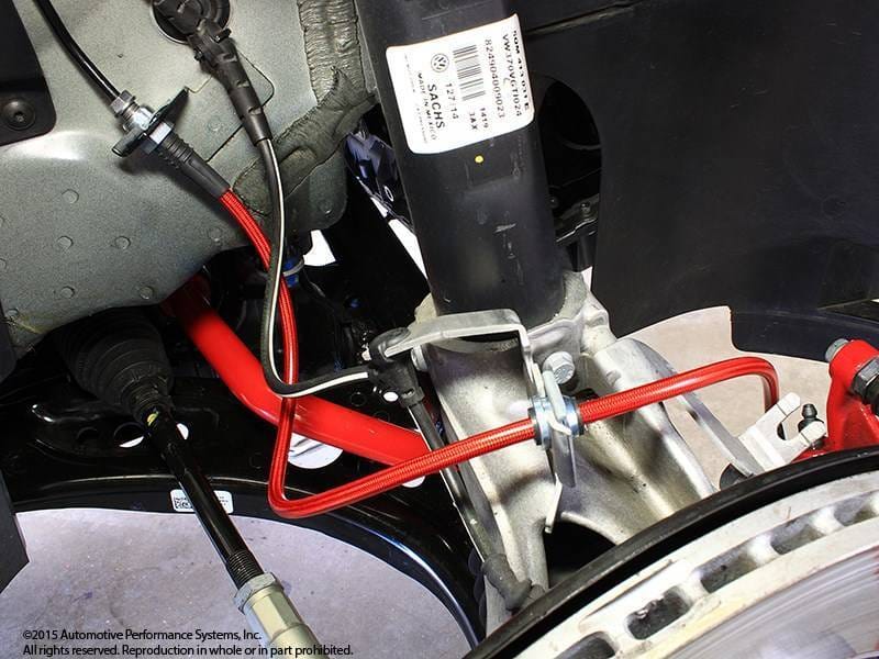 NEUSPEED Sport Stainless Steel Brake Lines (Red Finish) for VW MKVII Golf / GTI & Audi A3 (8v) FWD thumbnail 4