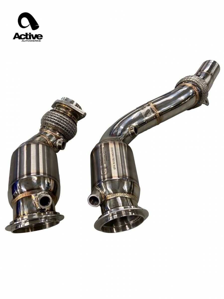 Active Autowerke Downpipes with GESI G-SPORT Cats for F8X BMW S55 M2C / M3 / M4 11-080 thumbnail 2