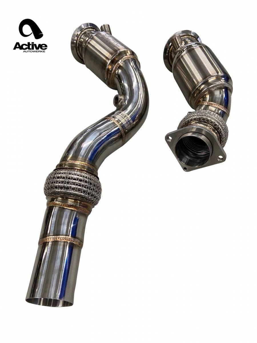 Active Autowerke Downpipes with GESI G-SPORT Cats for F8X BMW S55 M2C / M3 / M4 11-080 thumbnail 3