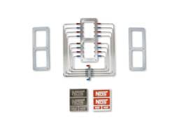 BHHV 13350-CNOS NOS Blower Injector Plate, Polished Finish, Red & Blue Plumbing