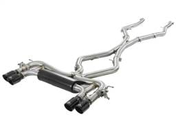 aFe 49-36341-B aFe MACH Force-Xp 3.5in. 304 SS C/B Exhaust System 15-18 BMW X5 M (F85) V8-4.4L (tt) - Black Tip