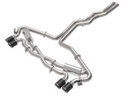 aFe 49-36448-C aFe 20-22 Audi RS6 Avant V8 4L (tt) MACH Force-Xp 3in to 2.5in 304 SS Cat-Back Exhaust w/ Carbon Tip