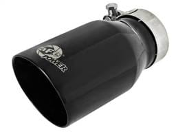 aFe 49T25354-B07 aFe MACH Force-Xp Universal 409 SS Single-Wall Clamp-On Exhaust Tip - Black